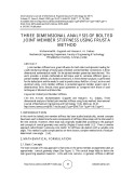Three dimensional analysis of bolted joint member stiffness using frusta method