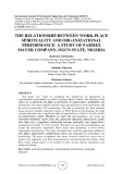 The relationship between work place spirituality and organizational performance  a study of farmex mayer company, Ogun state, Nigeria