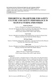 Theoretical framework for safety culture and safety performance in manufacturing industries