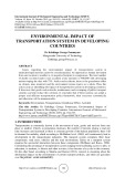 Environmental impact of transportation system in developing countries