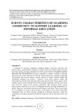 Survey characteristics of learning community to support learning at informal education