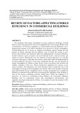 Review of factors affecting energy efficiency in commercial buildings