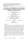 Analysis and experimental validation of composite lap joint with crack for aerospace applications