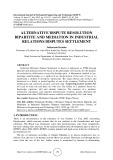 Alternative dispute resolution bipartite and mediation in industrial relations disputes settlement