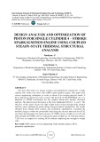 Design analysis and optimization of piston for single cylinder 4 – stroke spark ignition engine using coupled steady-state thermal structural analysis