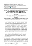 Analysis of performance correlation of subjective and objective evaluation of tire and vehicle