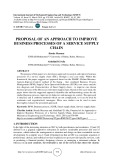 Proposal of an approach to improve business processes of a service supply chain