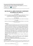 Mechanical behaviour of composite materials in metal