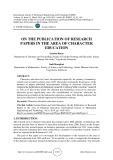 On the publication of research papers in the area of character education