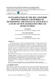 An examination of the relationship between spread and burden in determining the financial efficiency: A study of new generation private banks in India