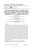 Lean and green supply chains – key practices, inter linkages and effects on sustainability - a case study with reference to automobile industry