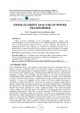 Finite element analysis of power transformer