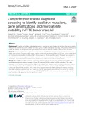 Comprehensive routine diagnostic screening to identify predictive mutations, gene amplifications, and microsatellite instability in FFPE tumor material