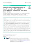 Sensitive detection methods are key to identify secondary EGFR c.2369C>T p.(Thr790Met) in non-small cell lung cancer tissue samples