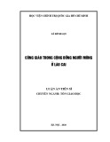 Luận án Tiến sĩ Tôn giáo học: Công giáo trong cộng đồng người Mông ở Lào Cai