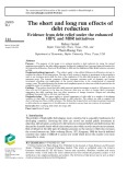 The short and long run effects of debt reduction - Evidence from debt relief under the enhanced HIPC and MDR initiatives