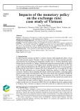 Impacts of the monetary policy on the exchange rate: Case study of Vietnam