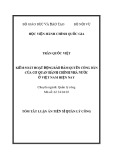 Tóm tắt luận án Tiến sĩ Quản lý hành chính công: Kiểm soát hoạt động bảo đảm quyền công dân của cơ quan hành chính nhà nước ở Việt Nam hiện nay