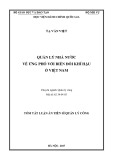 Tóm tắt luận án Tiến sĩ Quản lý công: Quản lý nhà nước về ứng phó với biến đổi khí hậu ở Việt Nam