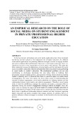 An empirical research on the role of social media on student engagement in private  professional higher education