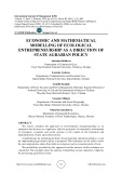 Economic and mathematical modelling of ecological entrepreneurship as a direction of state agrarian policy