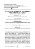 Strategic planning for sustainable development of states:  administration aspect