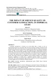 The impact of service quality on customer satisfaction; an empirical study