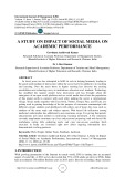 A study on impact of social media on academic performance