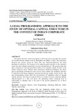 A goal programming approach to the study of optimal capital structure in the context of Indian corporate firms