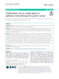 Combination versus single-agent as palliative chemotherapy for gastric cancer