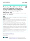 The kinetic profile and clinical implication of SCC-Ag in squamous cervical cancer patients undergoing radical hysterectomy using the Simoa assay: A prospective observational study