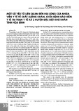 Một số yếu tố liên quan đến hài lòng của nhân viên y tế về chất lượng khám, chữa bệnh bảo hiểm y tế tại trạm y tế xã 2 huyện đặc biệt khó khăn tỉnh Hòa Bình