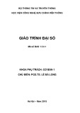 Giáo trình Đại số - Học viện Công nghệ Bưu chính viễn thông