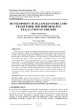 Development of balanced score card framework for performance evaluation of airlines