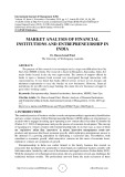 Market analysis of financial institutions and entrepreneurship in India
