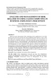Analysis and management of risk related to using cloud computing in business: employee’s perception