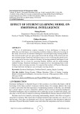 Effect of student learning model on emotional intelligence