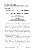 Intrinsic human capacities of high and low performers of public sector manufacturing industry in India