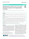 Radiotherapy for inferior vena cava tumor thrombus in patients with hepatocellular carcinoma