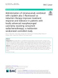 Administration of nimotuzumab combined with cisplatin plus 5-fluorouracil as induction therapy improves treatment response and tolerance in patients with locally advanced nasopharyngeal carcinoma receiving concurrent radiochemotherapy: A multicenter randomized controlled study