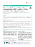 Adjuvant radiotherapy and chemotherapy for patients with breast phyllodes tumors: A systematic review and meta-analysis