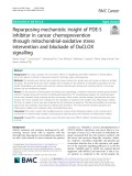 Repurposing mechanistic insight of PDE-5 inhibitor in cancer chemoprevention through mitochondrial-oxidative stress intervention and blockade of DuCLOX signalling