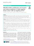 MiR-890 inhibits proliferation and invasion and induces apoptosis in triple-negative breast cancer cells by targeting CD147