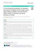 A cross-national perspective of migration and cancer: Incidence of five major cancer types among resettlers from the former Soviet Union in Germany and ethnic Germans in Russia