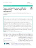 Young-onset gastric cancer and Epstein– Barr Virus (EBV) – a major player in the pathogenesis?