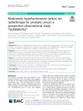 Moderately hypofractionated carbon ion radiotherapy for prostate cancer; a prospective observational study “GUNMA0702”