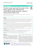 First-line single-agent panitumumab in frail elderly patients with wild-type RAS unresectable colorectal cancer: A phase II study protocol OGSG 1602