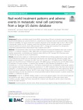 Real-world treatment patterns and adverse events in metastatic renal cell carcinoma from a large US claims database