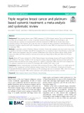 Triple negative breast cancer and platinumbased systemic treatment: A meta-analysis and systematic review