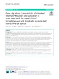 Gene signature characteristic of elevated stromal infiltration and activation is associated with increased risk of hematogenous and lymphatic metastasis in serous ovarian cancer